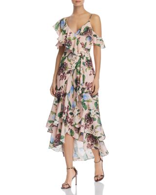 O.P.T Bryant Cold-Shoulder Floral Dress ...